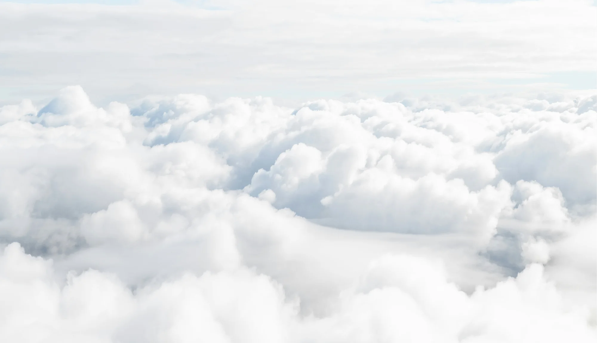 A sea of white clouds