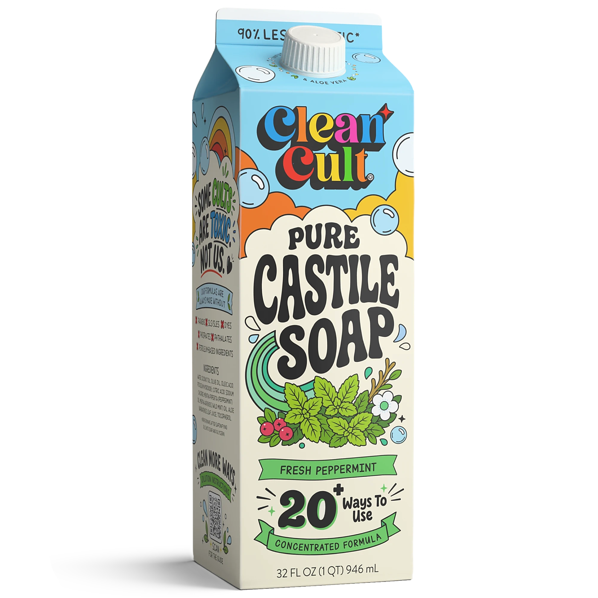 Pure Castile Soap, Fresh Peppermint
